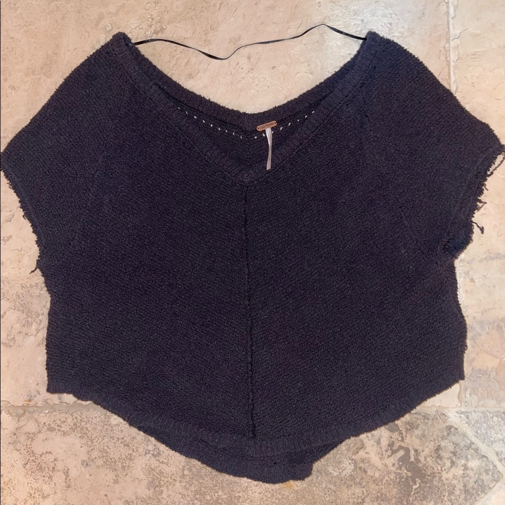 Free People Navy Top